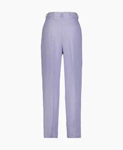 Broeken^Forte_forte Pantalon Chic Linen Herringbone High Waist Lila