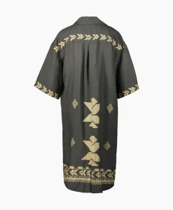 Bruiloftskleding^Greek Archaic Kori Maxi Jurk Aeolis Pocket Khaki