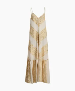 Bruiloftskleding^Greek Archaic Kori Maxi Jurk Long All Over Old Straps Ivoor / Naturel