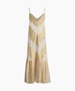 Bruiloftskleding^Greek Archaic Kori Maxi Jurk Long All Over Old Straps Ivoor / Naturel