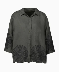 T-Shirts & Tops^Greek Archaic Kori Top Labyrinth Pleates Buttons Khaki