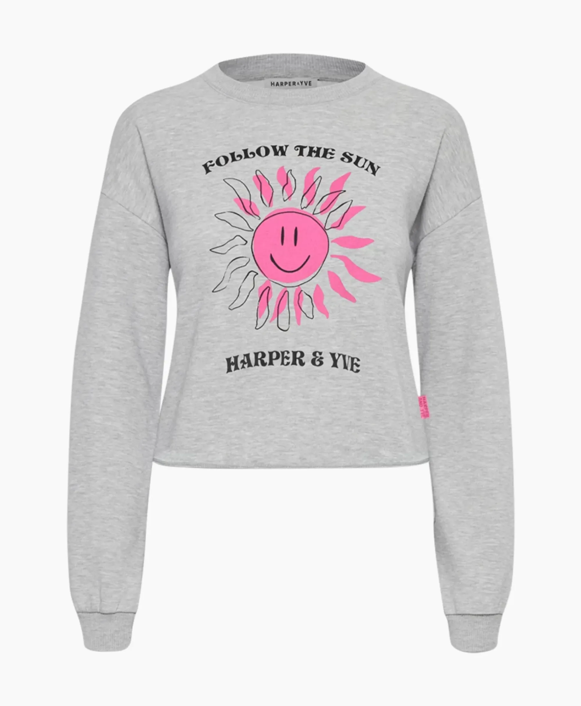 Truien^Harper & Yve Harper & Yve Pullover Smiley-Sw Grijs