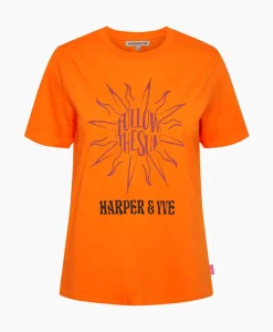 T-Shirts & Tops^Harper & Yve Harper & Yve T-Shirt Korte Mouw Followthesun-Ss Oranje