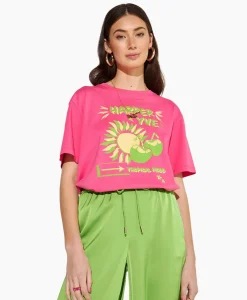 T-Shirts & Tops^Harper & Yve Harper & Yve T-Shirt Korte Mouw Tropical-Ss Roze