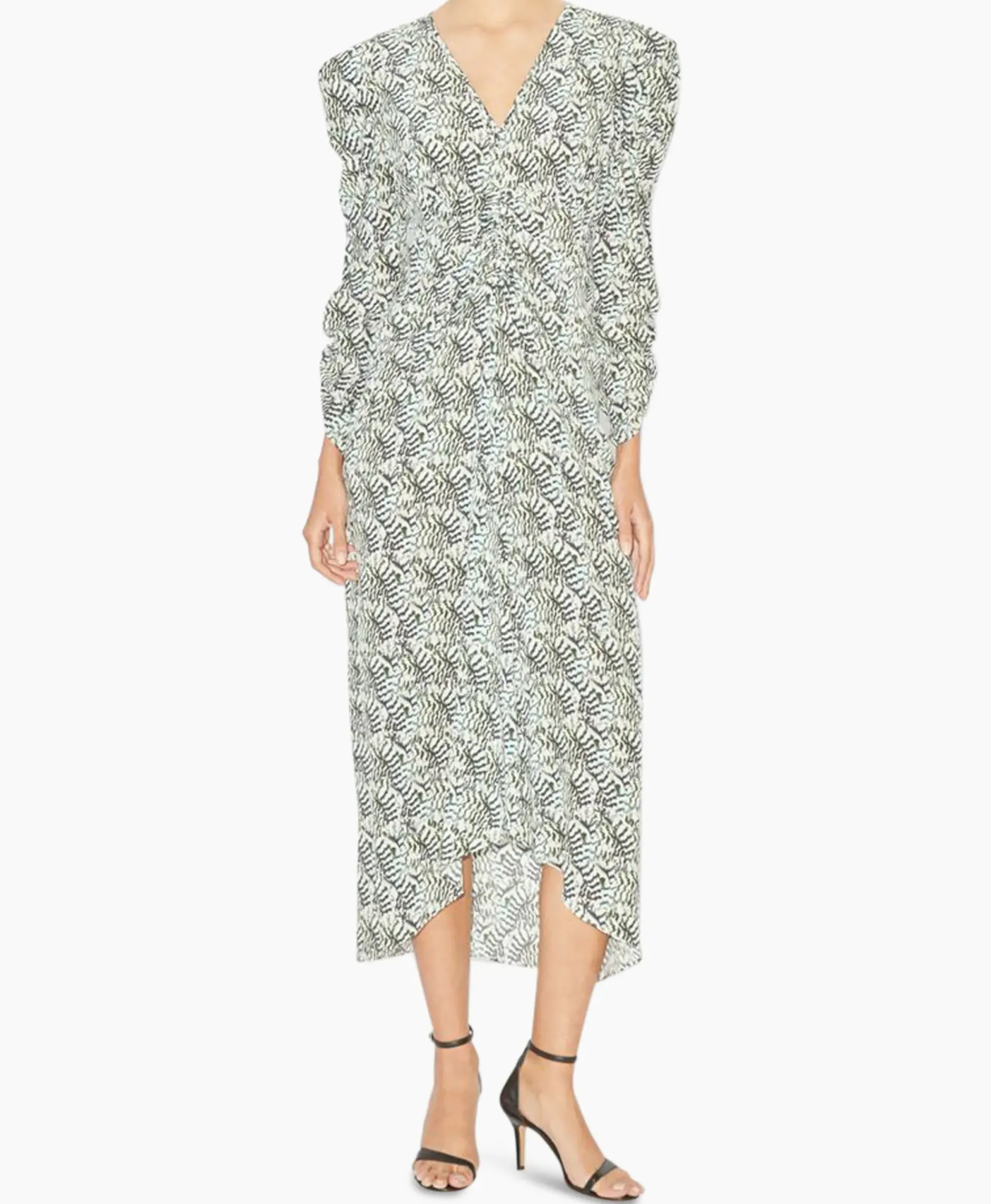 Bruiloftskleding^Isabel Marant Midi Jurk Albini-Ga Ecru