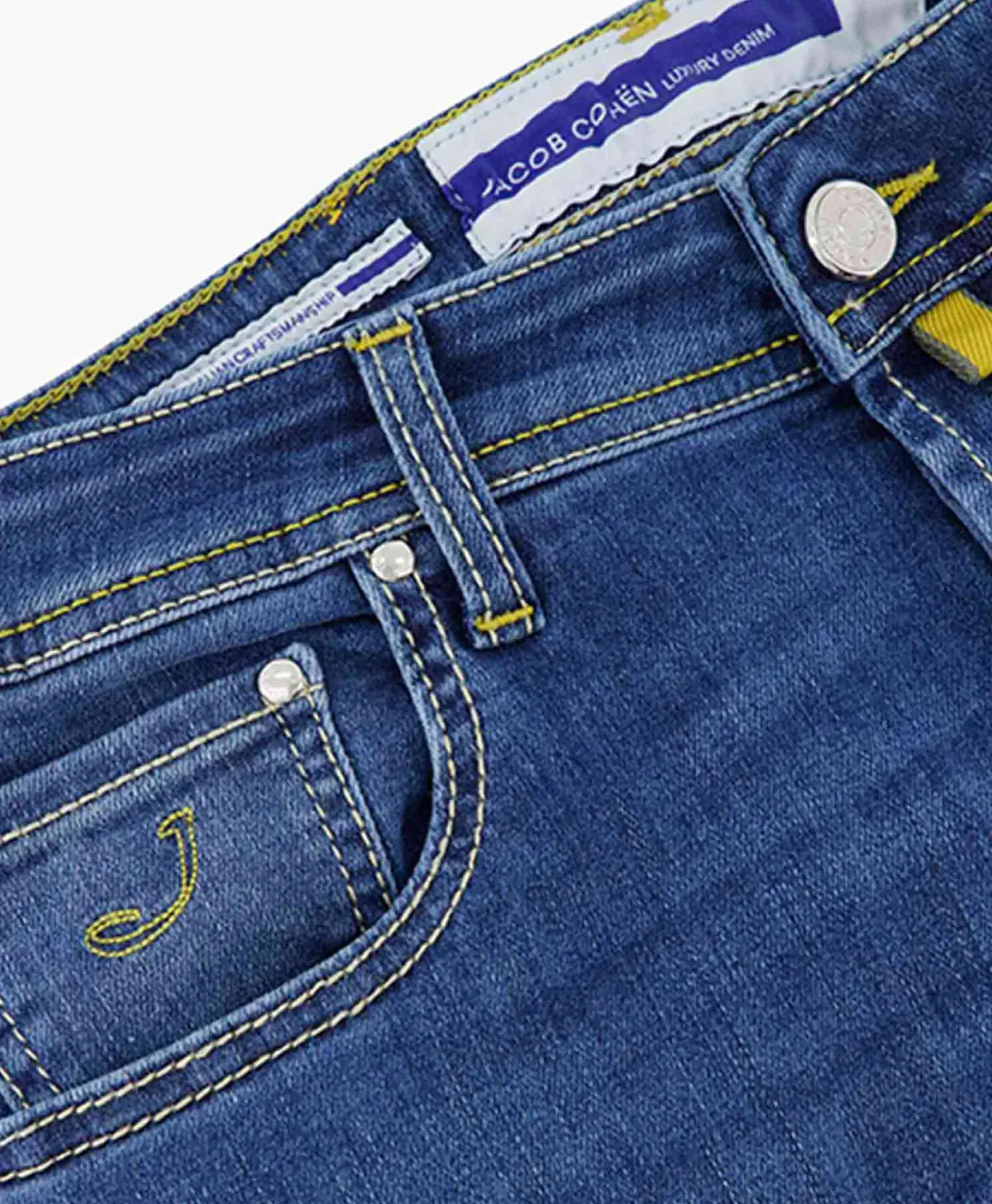Broeken^Jacob Cohen Jeans Pant 5 Pkt Slim Fit Bard Blauw