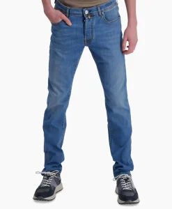 Broeken^Jacob Cohen Jeans 5 Pkt Slim Fit Bard Midden Blauw