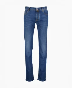 Broeken^Jacob Cohen Jeans 5 Pkt Super Slim Fit Nick Blauw