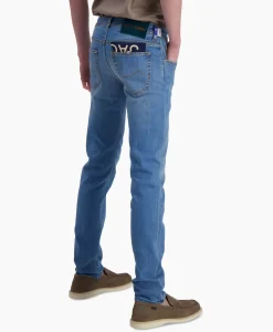 Broeken^Jacob Cohen Jeans 5 Pkt Super Slim Fit Nick Midden Blauw
