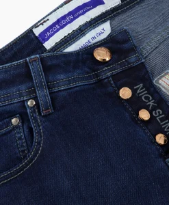 Broeken^Jacob Cohen Jeans 5-Pocket Nick Slim Donker Blauw