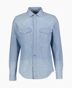 Overhemden^Jacob Cohen Overhemd Western Blauw