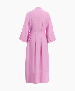 Jurken^Joseph Midi Jurk Darius Crepe De Soie Pink