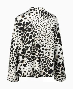 Blouses^Joseph Ribkoff Blouse Lange Mouw Print Wikkel Zwart Dessin