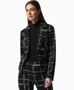Blazers^Joseph Ribkoff Jasje 233218 Zwart Dessin