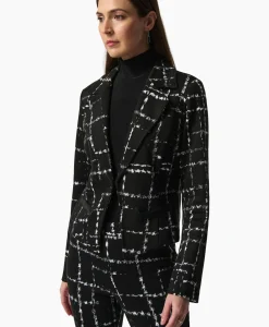 Blazers^Joseph Ribkoff Jasje 233218 Zwart Dessin