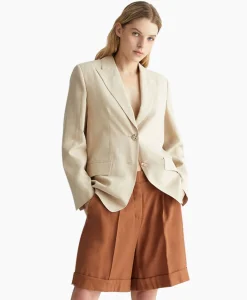 Blazers^Liu Jo Blazer Giacca Loose 2 Bottoni Zand
