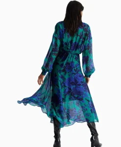 Jurken^Liu Jo Maxi Jurk Scollo A V Blauw