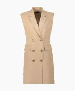 Jurken^Liu Jo Mini Jurk Abito Robemanteau Beige