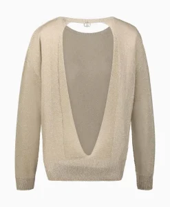 Truien^Liu Jo Pullover Maglia Chiusa M/L Goud