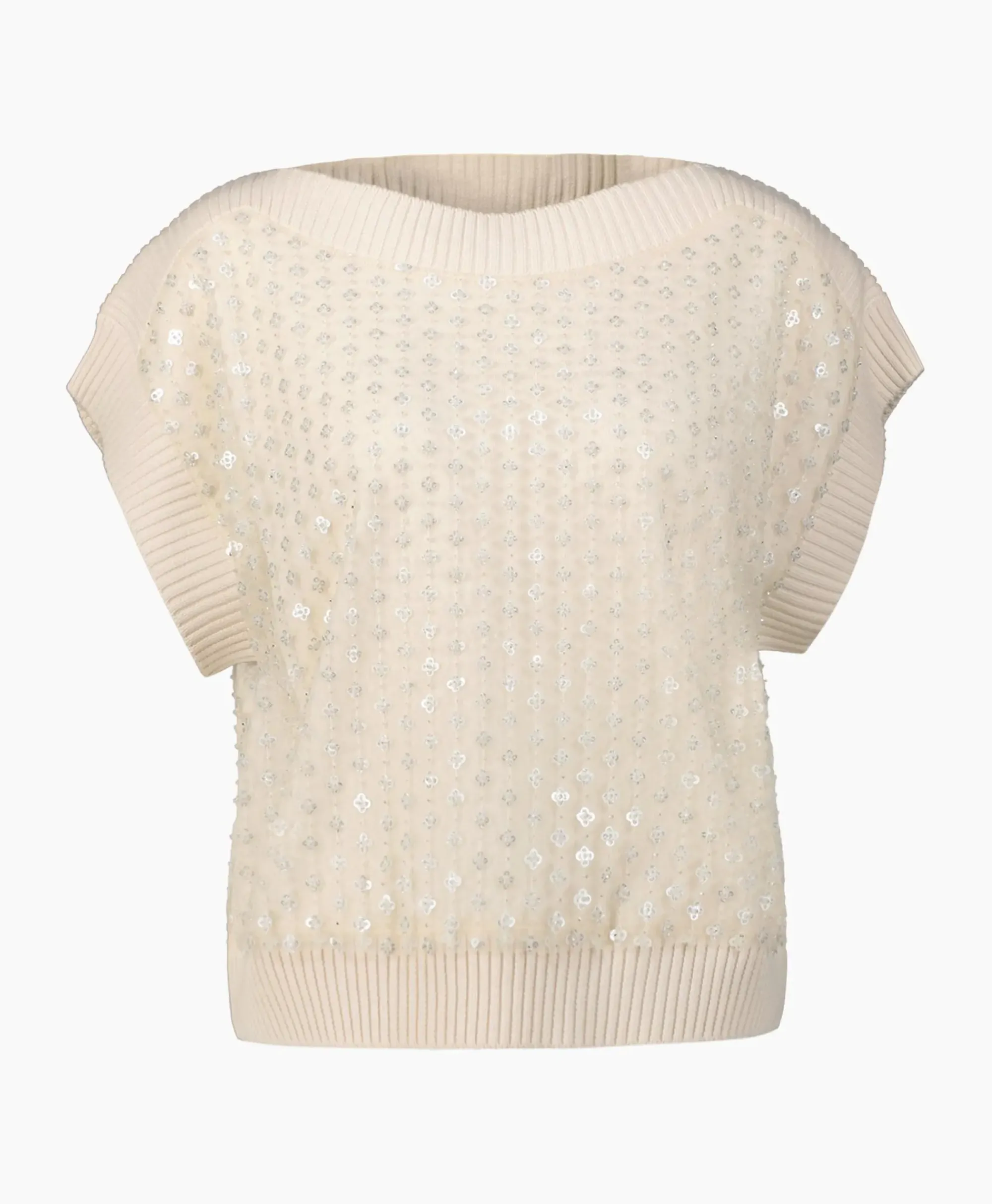 Truien^Liu Jo Spencer Maglia Chiusa M/C Ecru