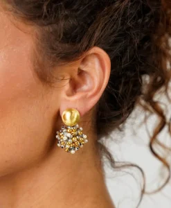 Sieraden^Lott. Gioielli Oorbellen Ce Gb Globe S Double Stones Grijs