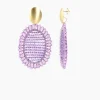 Sieraden^Lott. Gioielli Oorbellen Ce Si Filled Oval Double Paars