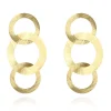 Sieraden^Lott. Gioielli Oorbellen Tripple Rounde Op Goud