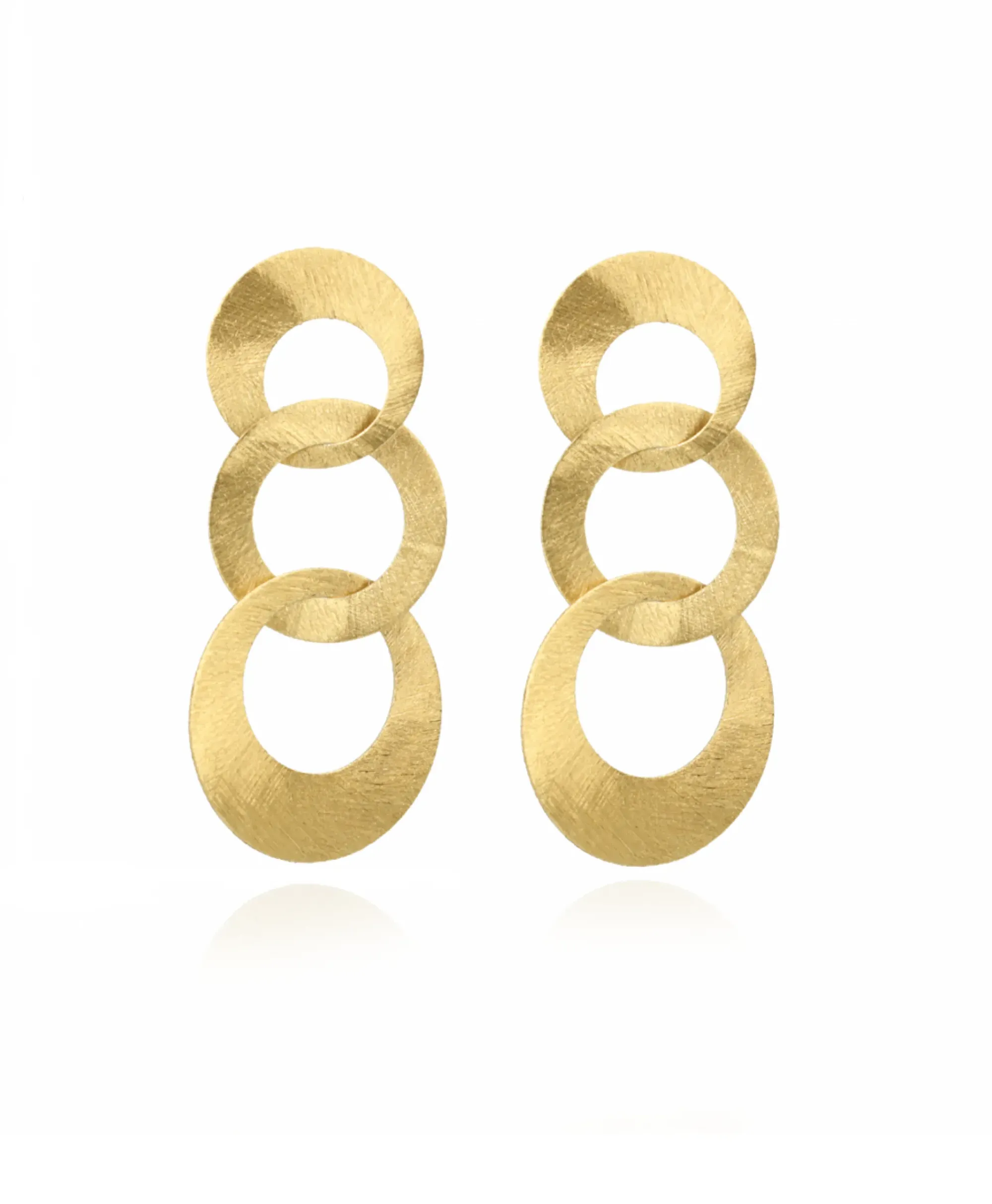 Sieraden^Lott. Gioielli Oorbellen Triple Round L Goud