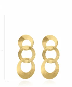 Sieraden^Lott. Gioielli Oorbellen Triple Round L Goud