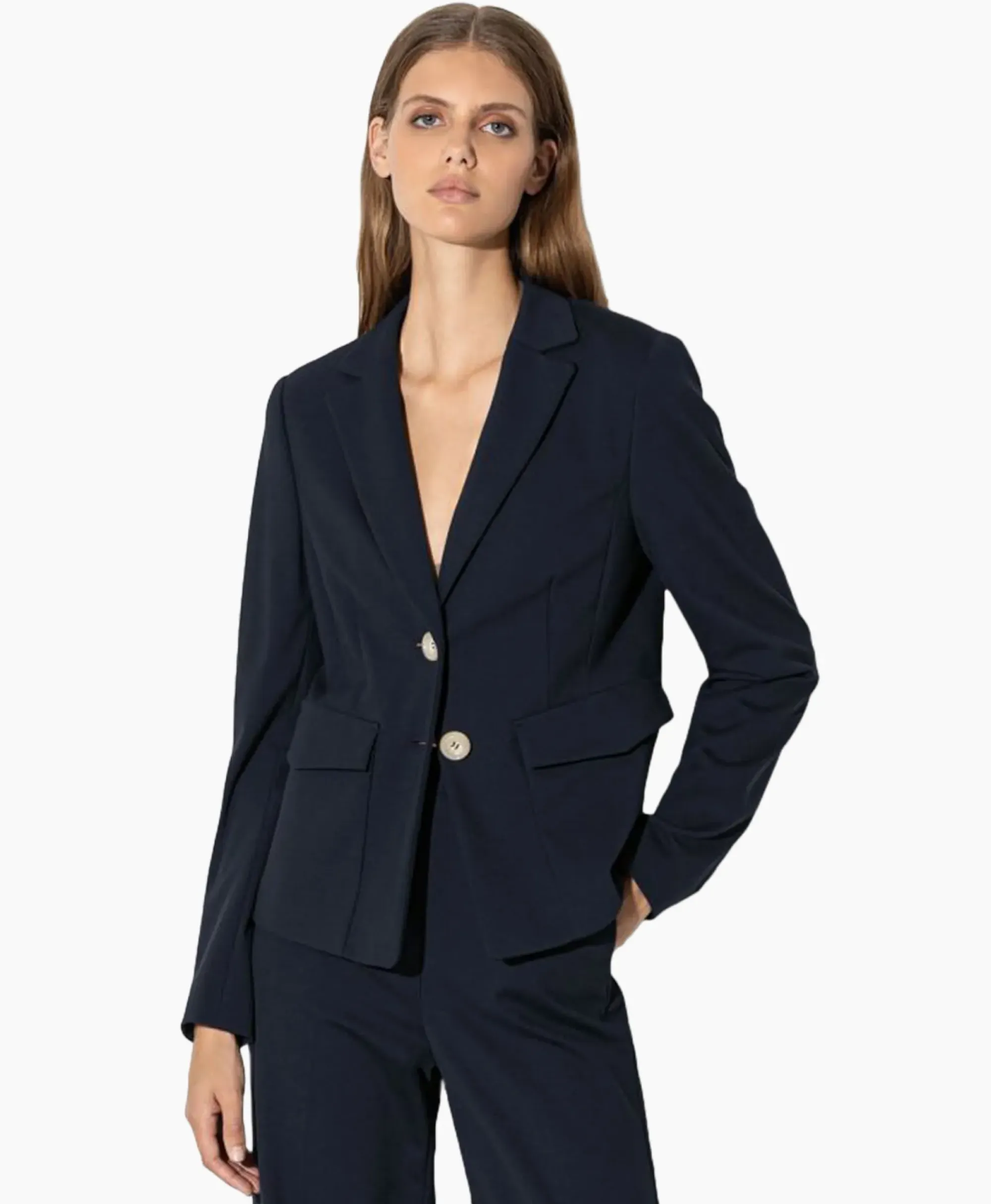 Blazers^Luisa Cerano Blazer 498001/3289-0 Donker Blauw