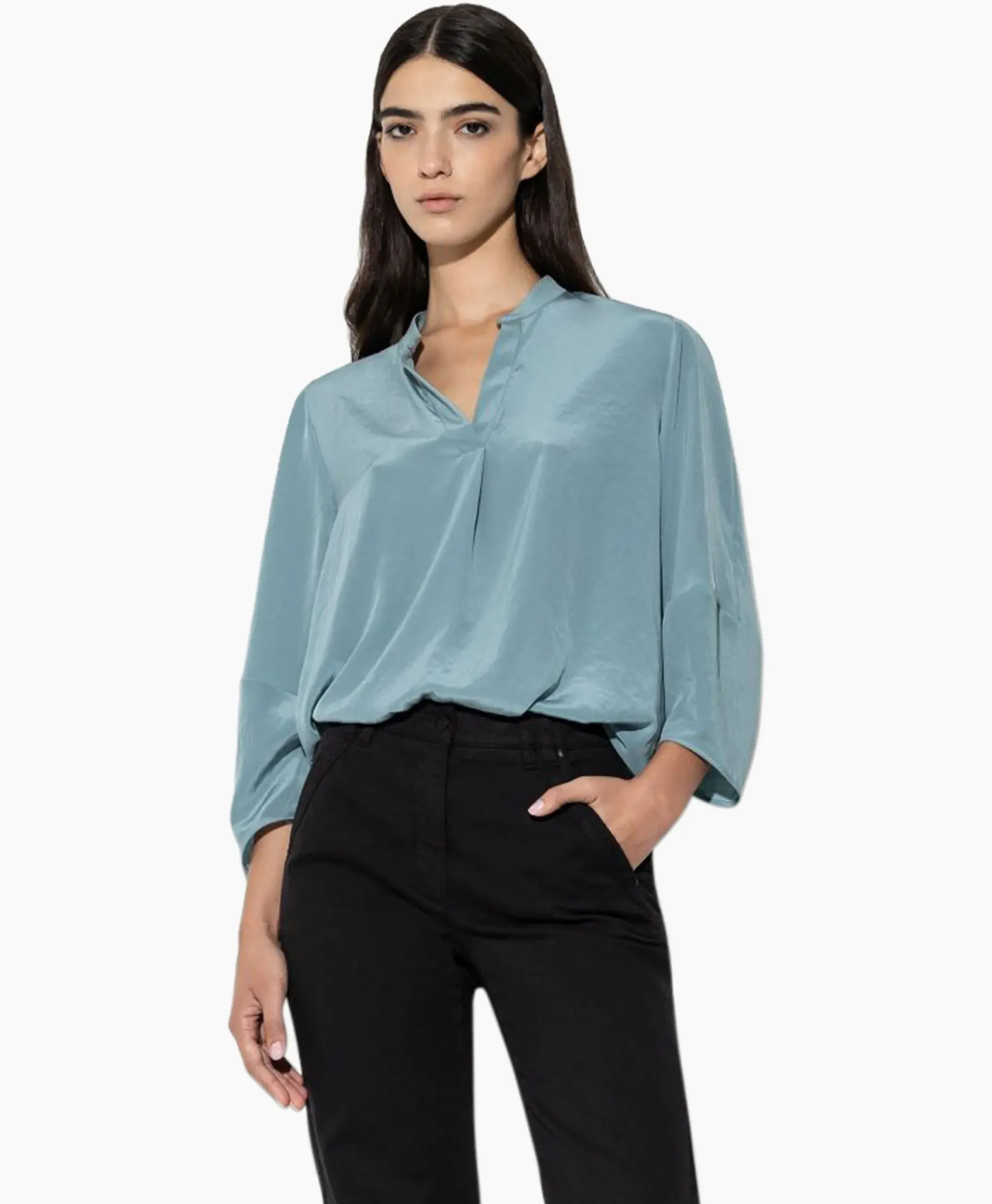 Blouses^Luisa Cerano Blouse 298445/3597-0 Aqua