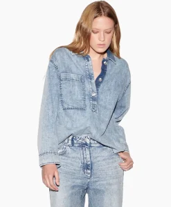 Blouses^Luisa Cerano Blouse 298424/3474-0 Blauw