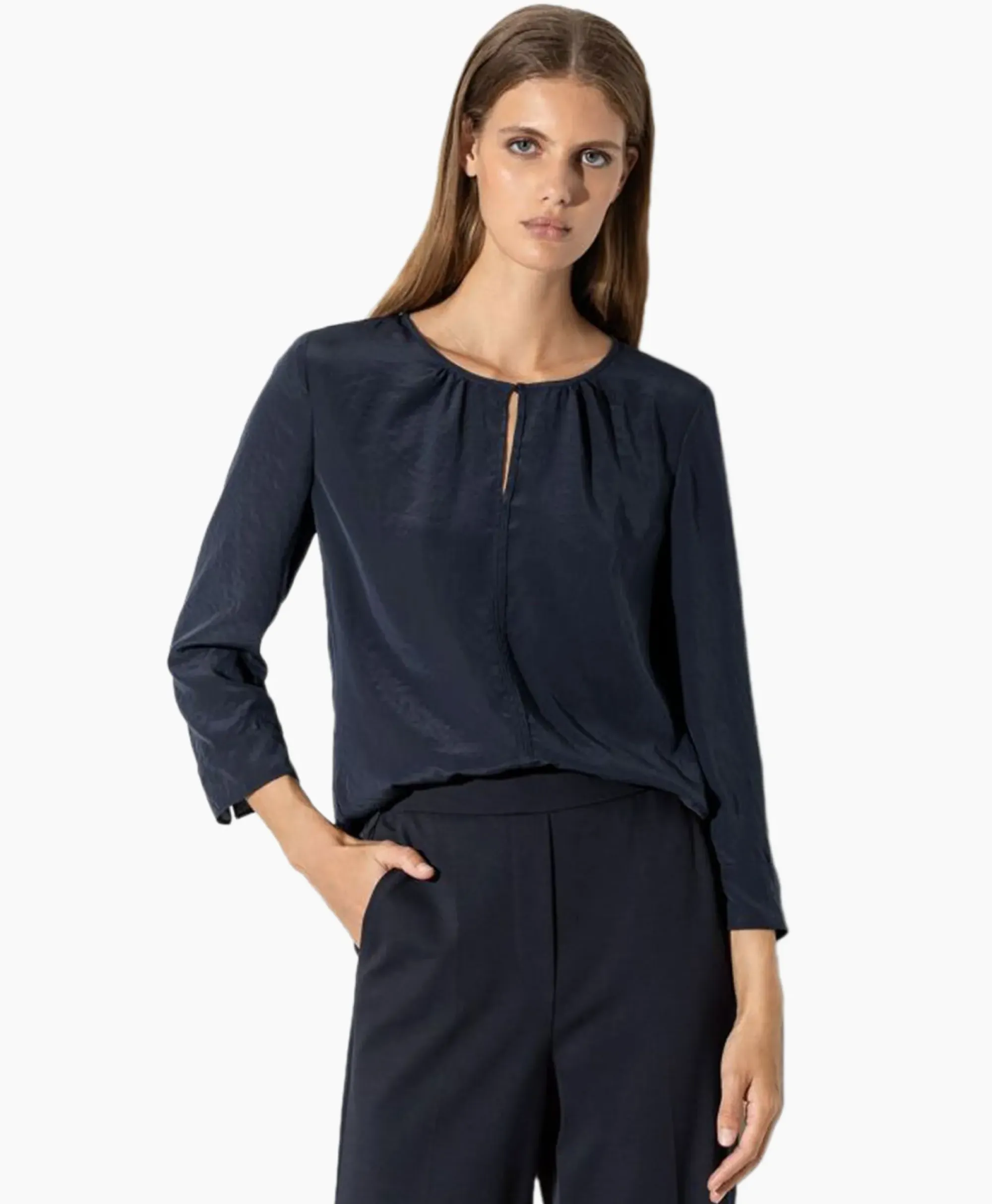 T-Shirts & Tops^Luisa Cerano Blouse 297504/3597-0 Donker Blauw