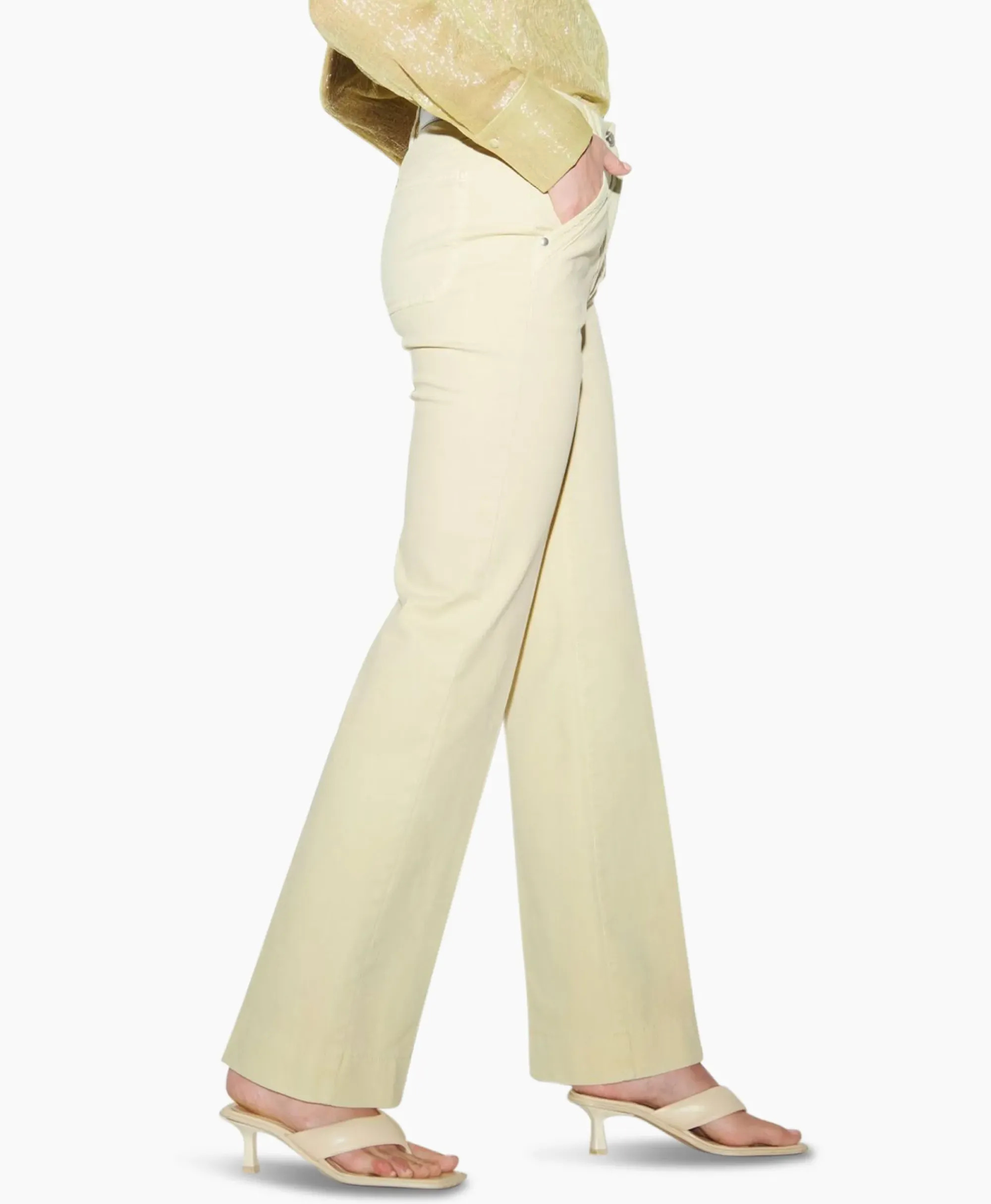 Broeken^Luisa Cerano Jeans 698615/2198-0 Off White