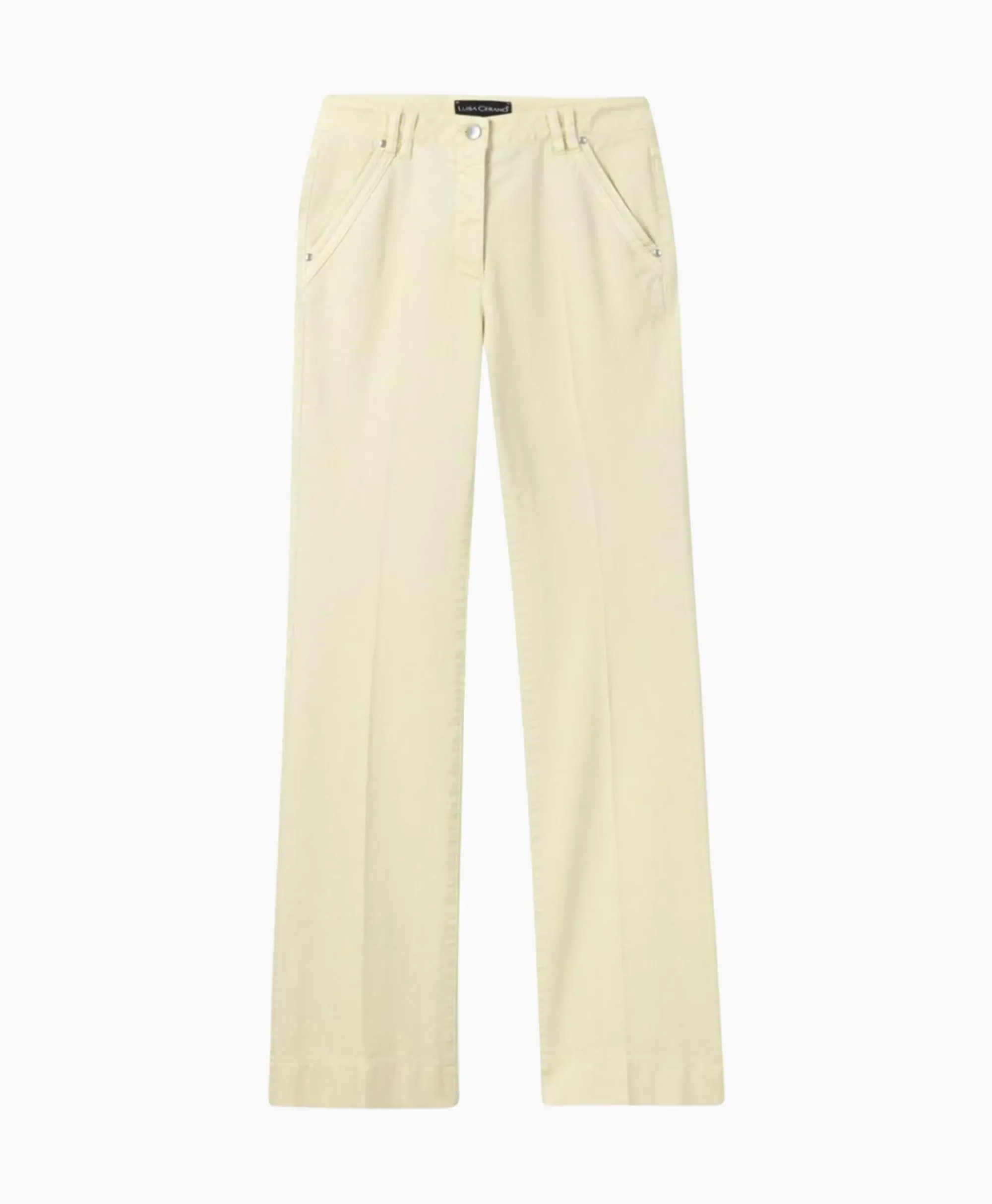 Broeken^Luisa Cerano Jeans 698615/2198-0 Off White