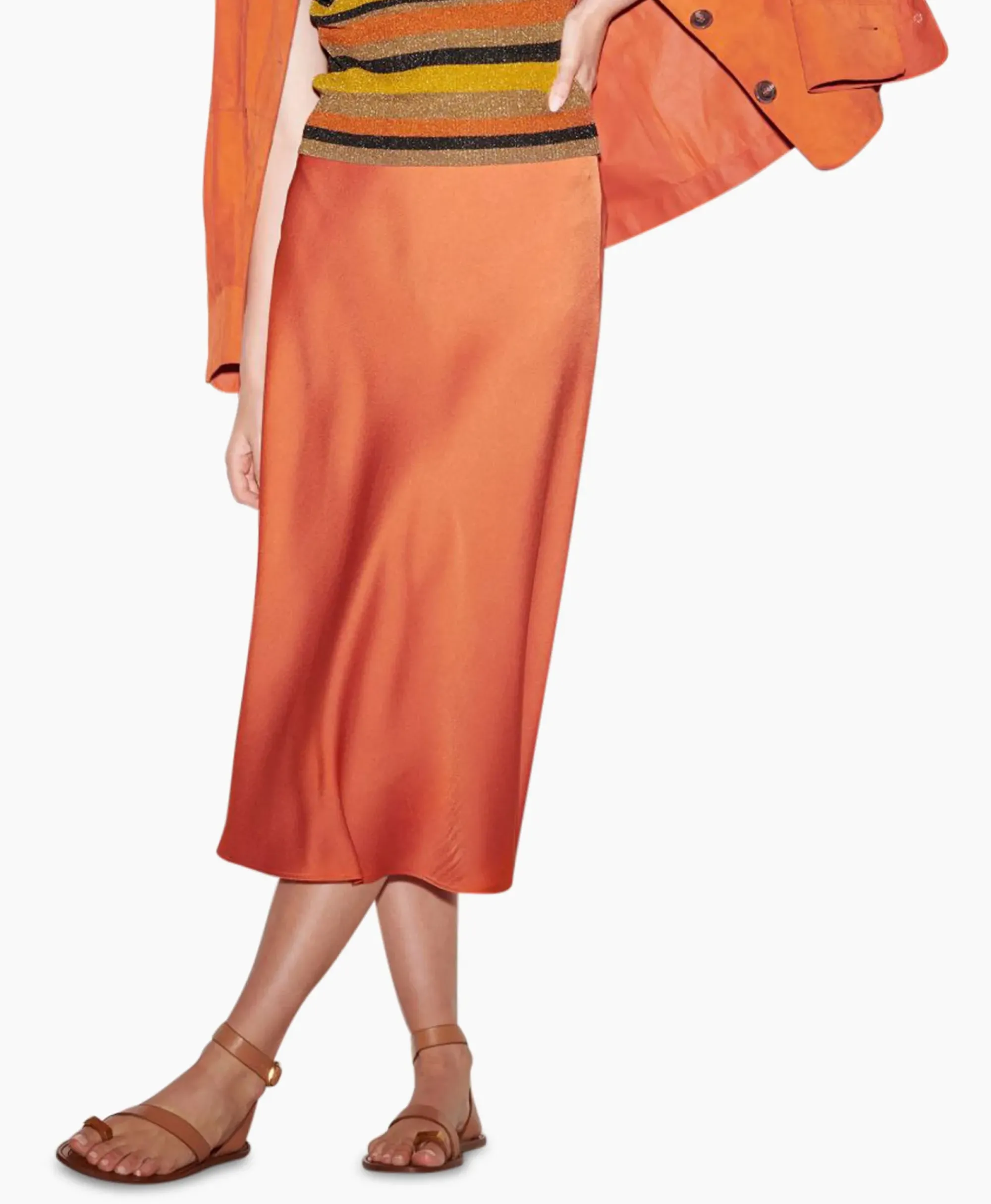Rokken^Luisa Cerano Maxi Rok 598235/3618-0 Oranje