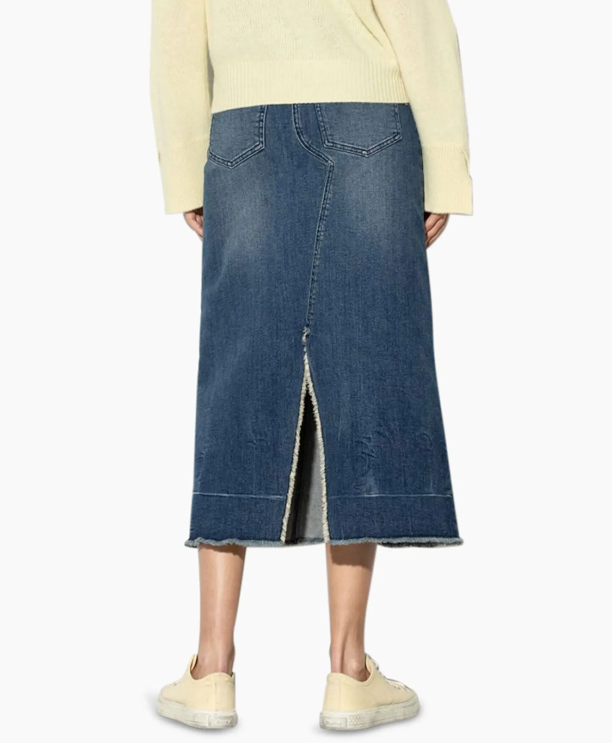 Rokken^Luisa Cerano Midi Rok 598227/3388-0 Donker Blauw