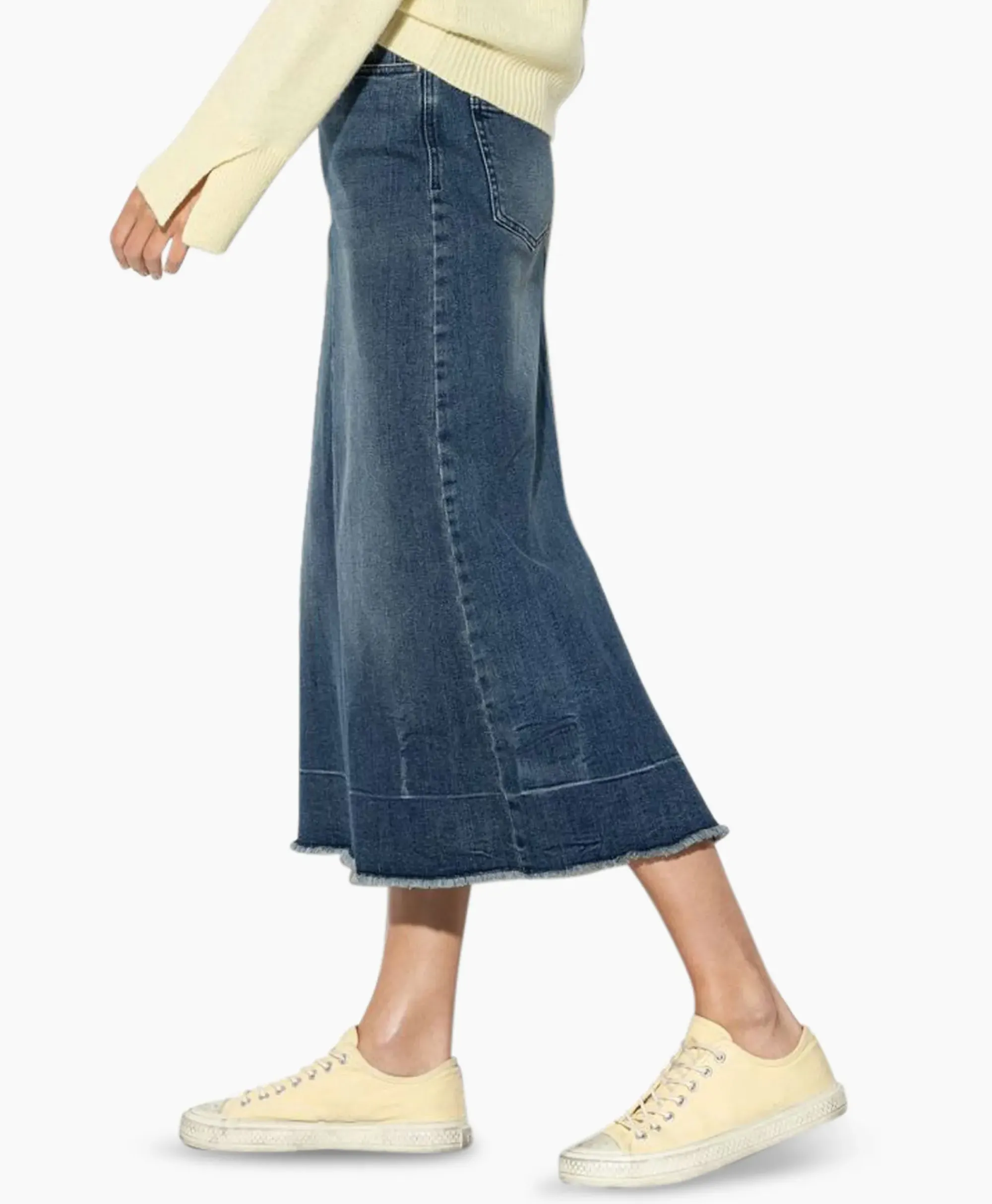 Rokken^Luisa Cerano Midi Rok 598227/3388-0 Donker Blauw