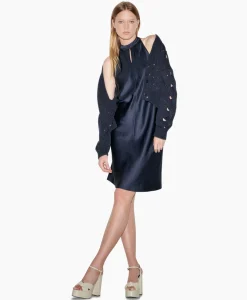 Jurken^Luisa Cerano Mini Jurk 798476/3596-0 Donker Blauw