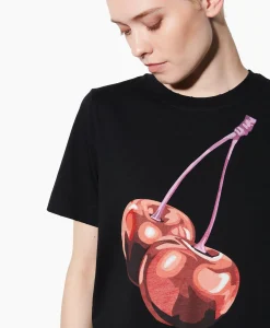 T-Shirts & Tops^Luisa Cerano T-Shirt Korte Mouw 398104/7799-0 Zwart Dessin
