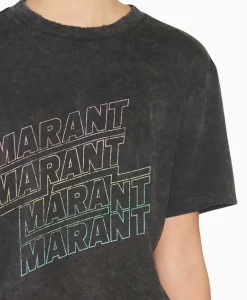 T-Shirts & Tops^Marant Étoile Marant Etoile T-Shirt Korte Mouw Ziliani-Ga Zwart