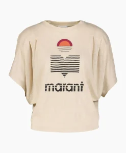 T-Shirts & Tops^Marant Étoile Marant Etoile T-Shirt Korte Mouw Kyanza-Gc Ecru