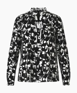 Blouses^Marccain Collectie Blouse Wc 51.16 W13 Zwart