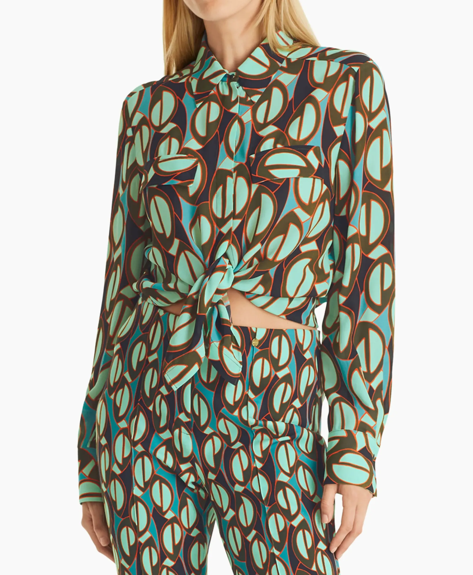 Blouses^Marccain Collectie Blouse Wc 51.04 W04 Groen