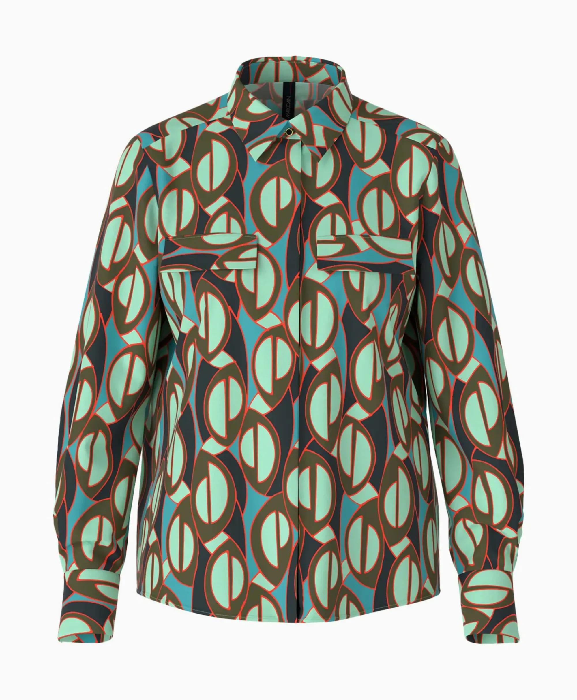 Blouses^Marccain Collectie Blouse Wc 51.04 W04 Groen