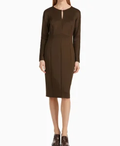 Bruiloftskleding^Marccain Collectie Jurk Vc 21.27 J22 Bruin