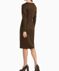 Bruiloftskleding^Marccain Collectie Jurk Vc 21.27 J22 Bruin