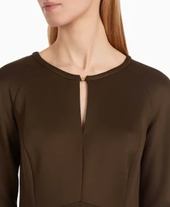 Bruiloftskleding^Marccain Collectie Jurk Vc 21.27 J22 Bruin