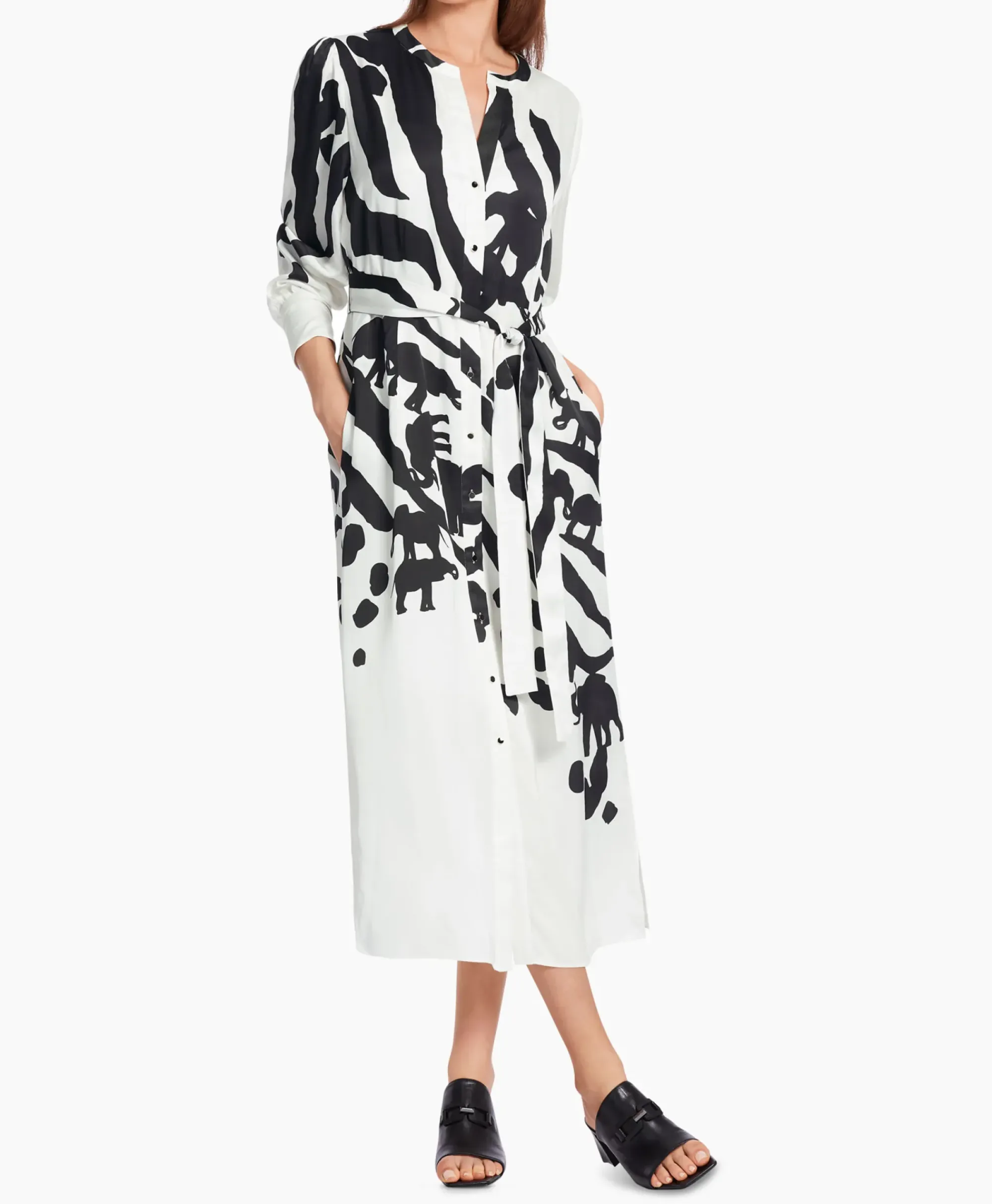 Bruiloftskleding^Marccain Collectie Jurk Wc 21.05 W14 Print + 2 Kleurig
