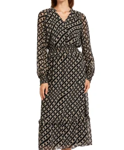 Bruiloftskleding^Marccain Collectie Maxi Jurk Uc 21.12 W41 Zwart